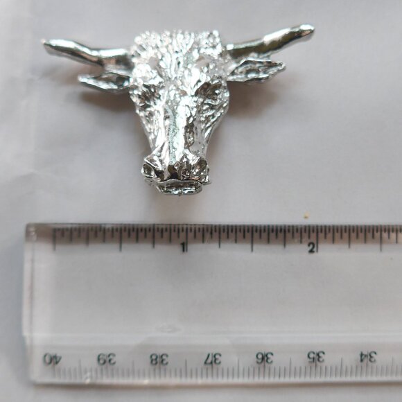 Set of two longhorn bull silver tone bolos - Picture 9 of 10